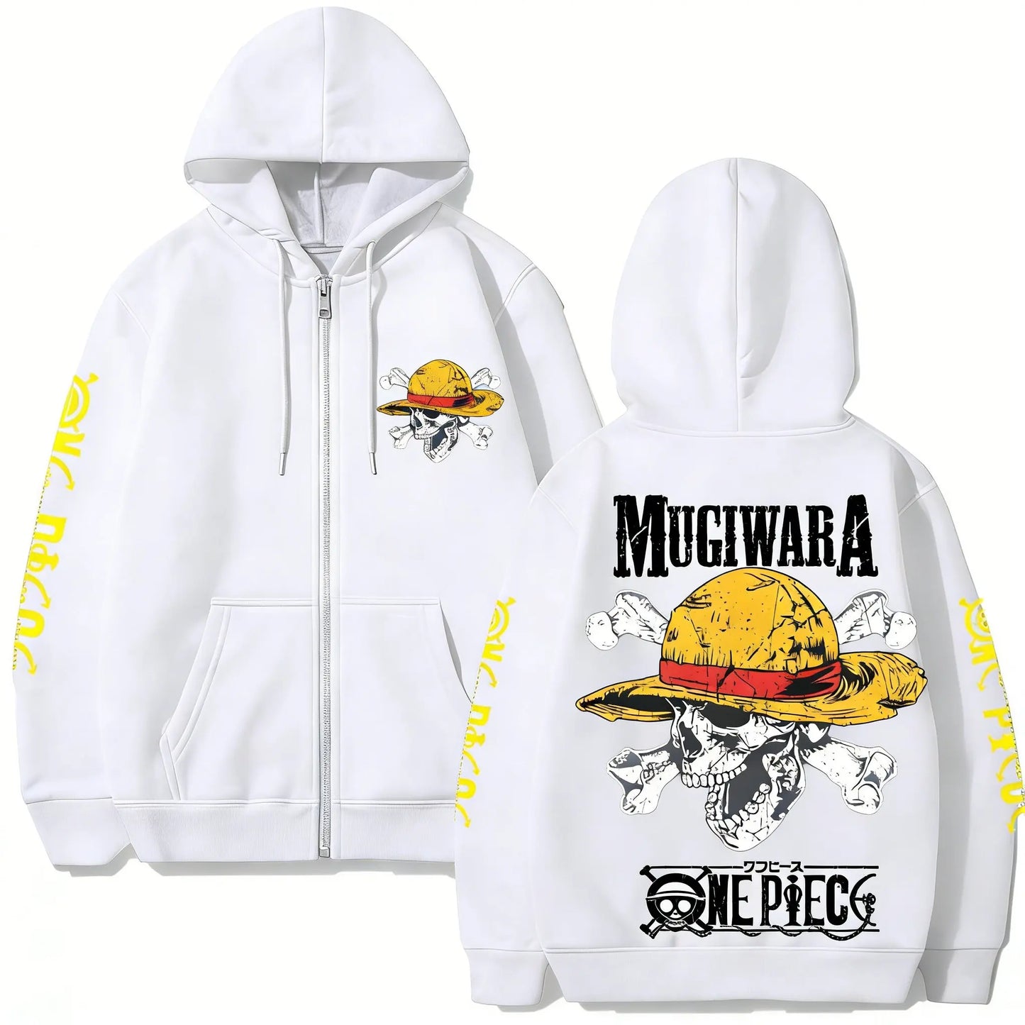 Pirate Adventure Zip Hoodie with Manga Streetwear Aesthetic