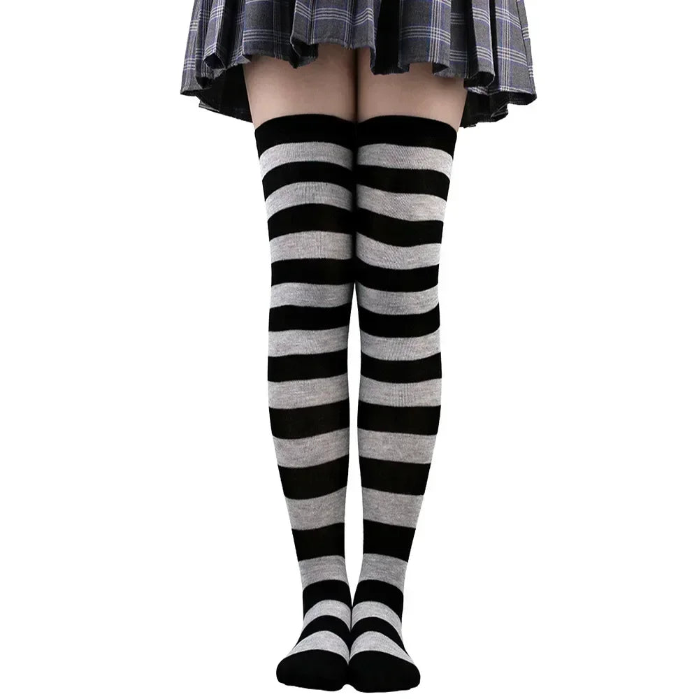 Polka Dot Over-the-Knee Socks with Soft Jacquard Knit for Casual Y2K Fashion