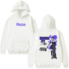 Anime Graphic Oversized Hoodie with Retro Manga Character Artwork