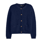 Women's Button Front Knit Cardigan Sweater with Relaxed Everyday Silhouette