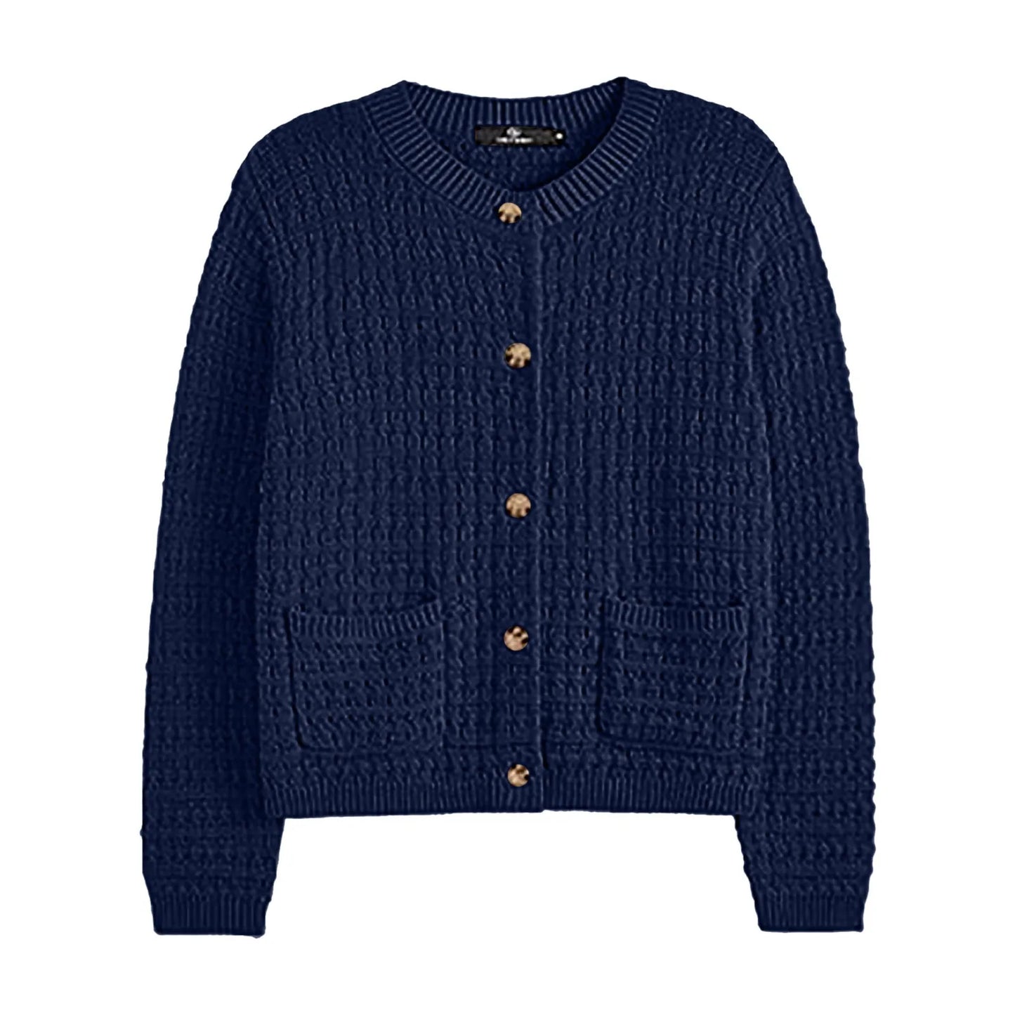 Women's Button Front Knit Cardigan Sweater with Relaxed Everyday Silhouette