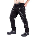 Men's Utility Strap Cargo Pants with Tapered Fit and Alternative Streetwear Style