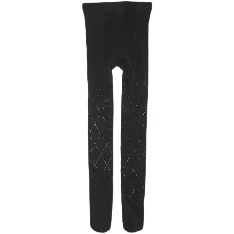 Rhinestone Fishnet Thigh High Tights Sparkling Mesh Alternative Legwear