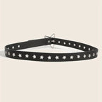 Star Eyelet Rivet Waist Belt for Gothic Punk Y2K Fashion Looks