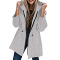 Women's Oversized Hooded Zip Front Jacket with Relaxed Open Style Streetwear Layer