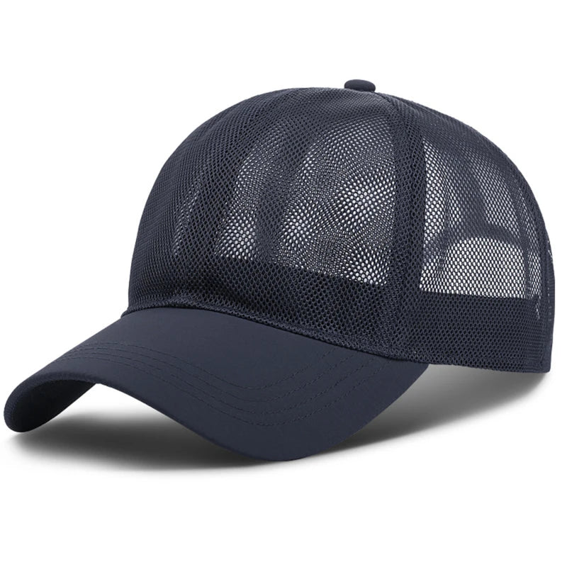Unisex Breathable Full Mesh Baseball Cap with Adjustable Fit for Outdoor Sports and Travel