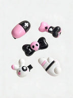 Skull Accent Hair Clip Set Cute Gothic Alternative Fashion Accessories