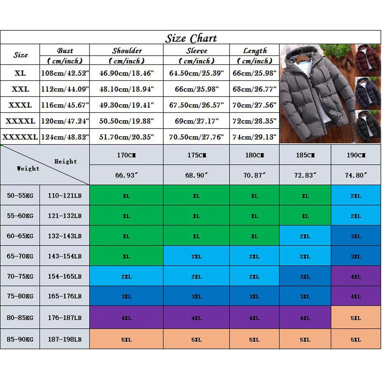 Men's Hooded Quilted Puffer Jacket with Relaxed Fit for Everyday Winter Streetwear