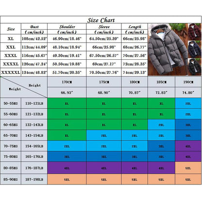 Men's Hooded Quilted Puffer Jacket with Relaxed Fit for Everyday Winter Streetwear