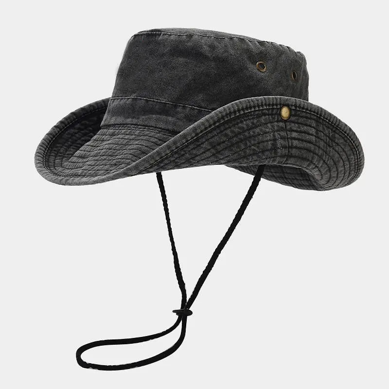 Classic Cotton Bucket Hat with Wide Brim for Casual Travel and Everyday Outdoor Wear