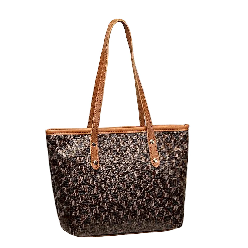 Large Capacity Soft Structured Tote Shoulder Bag with Minimal Design