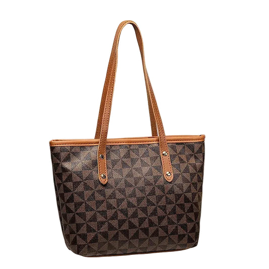 Large Capacity Soft Structured Tote Shoulder Bag with Minimal Design