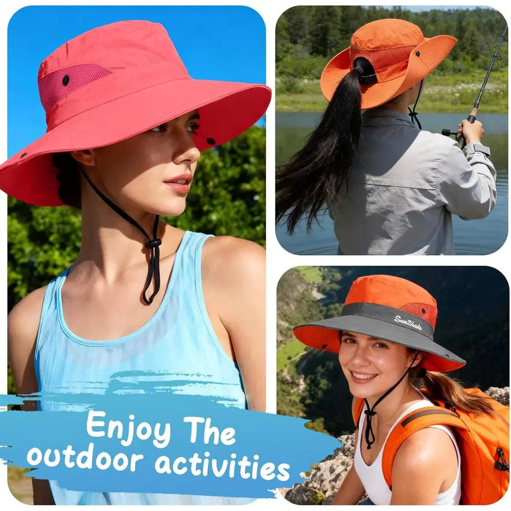 Wide Brim Straw Bucket Hat with Lightweight Woven Design for Beach and Outdoor Adventures