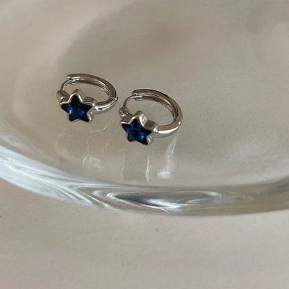 Celestial Star Hoop Earrings for Y2K Fairy Grunge and Soft Goth Styling