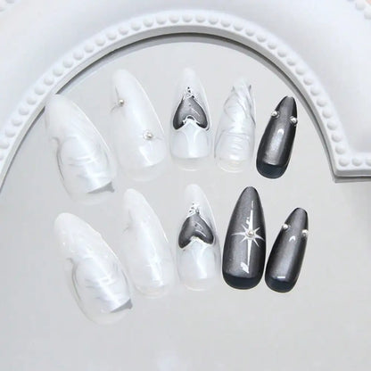 Sculpted Gothic Charm Press-On Nail Art Collection