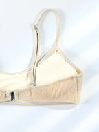 Shimmering Champagne Scoop Neck Bralette Bikini Set