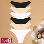 Six-Piece Seamless Low-Rise Brazilian Brief Set in Rich Solids