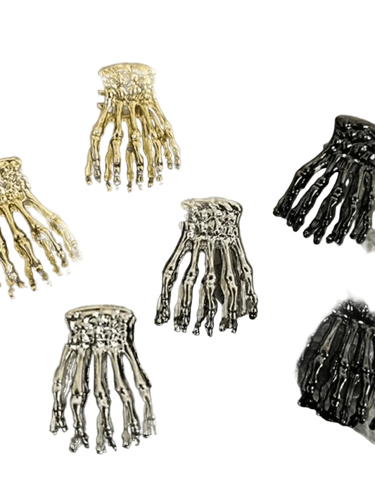 Skeleton Hand Hair Claw Clip Gothic Punk Statement Fashion Accessory