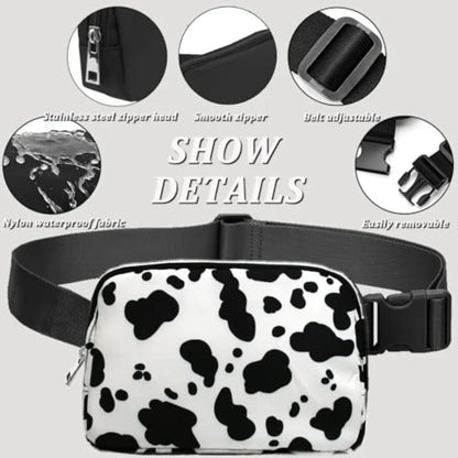 Compact Genuine Leather Belt Bag with Adjustable Strap Crossbody Carry Design