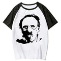 Minimal Monochrome Anime Raglan Casual Cotton Streetwear Graphic T-Shirt