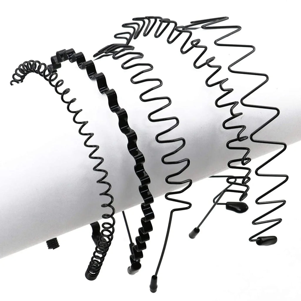 Minimalist Wavy Metal Headband Alternative Streetwear Hair Accessory