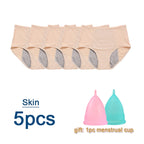 Five-Piece High-Waisted Absorbent Menstrual Brief Set