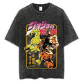 Anime Goth Manga Poster Streetwear Tee with Vintage Graphic Aesthetic
