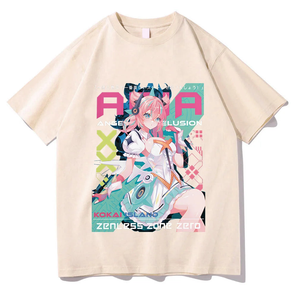 Kawaii Anime-Inspired Oversized Graphic Casual Japanese Streetwear Fashion T-Shirt