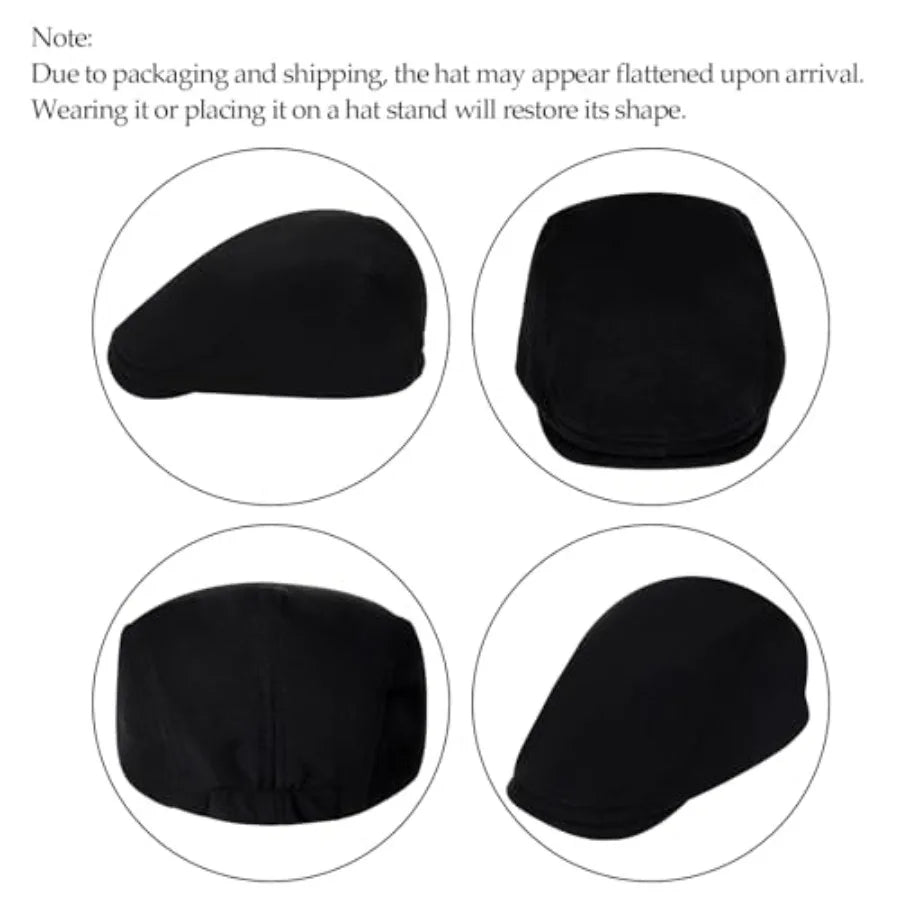 Classic Cotton Ivy Flat Cap Minimalist Driving Beret for Everyday Casual Streetwear Style
