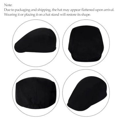 Classic Cotton Ivy Flat Cap Minimalist Driving Beret for Everyday Casual Streetwear Style