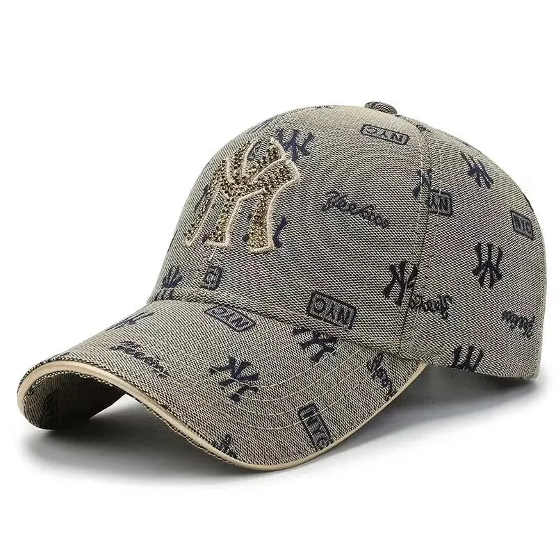 Unisex Embroidered Cotton Baseball Cap with Vintage Inspired Design for Everyday Casual Wear