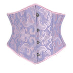Elegant White Floral Jacquard Underbust Corset Waist Cincher