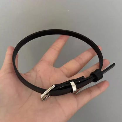 Minimal Belt Buckle Choker Necklace for Punk Gothic and Alternative Streetwear Fashion Styling