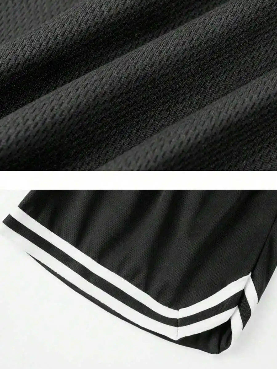 Men's Loose Fit Mesh Basketball Shorts with Elastic Waist and Athletic Everyday Comfort