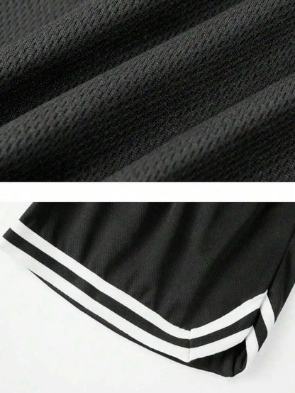Men's Loose Fit Mesh Basketball Shorts with Elastic Waist and Athletic Everyday Comfort
