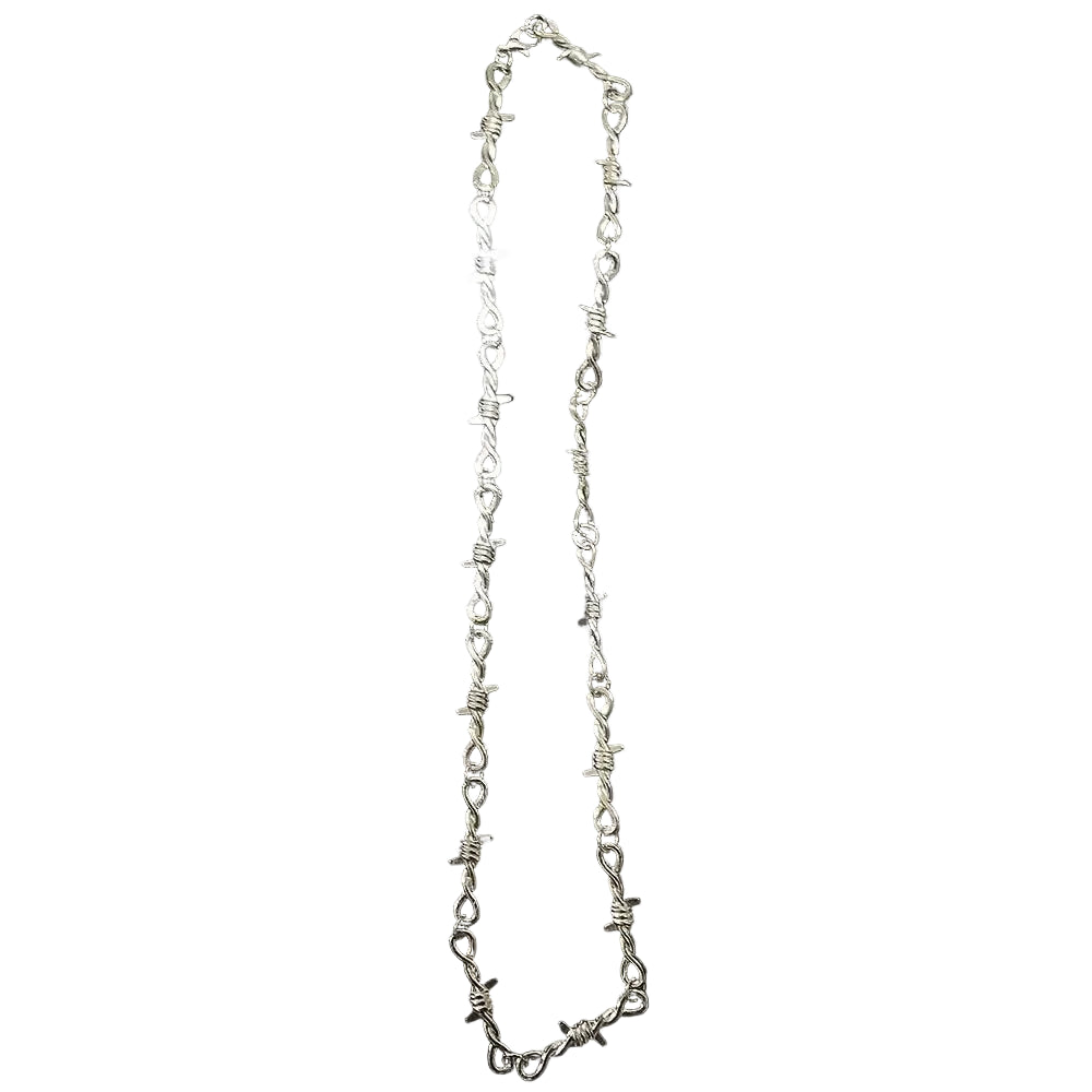 Gothic Barbed Thorn Chain Choker Necklace for Punk and Alternative Streetwear