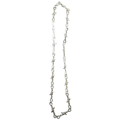 Gothic Barbed Thorn Chain Choker Necklace for Punk and Alternative Streetwear