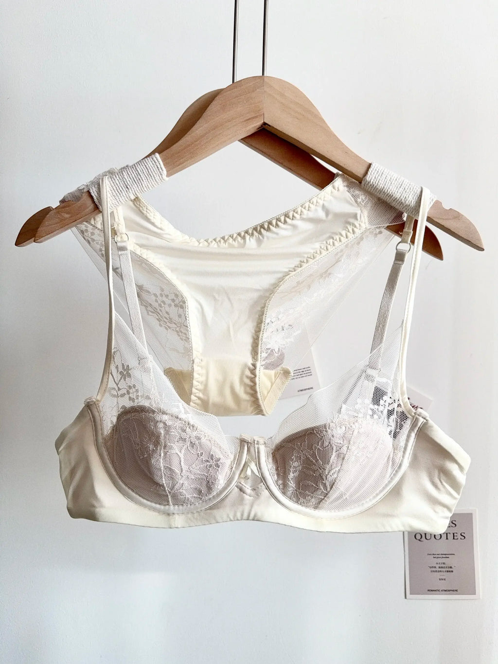 French-Inspired Satin and Lace Demi Balconette Bra and Panty Set