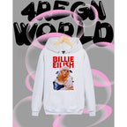 Oversized Streetwear Graphic Print Pullover Hoodie with Urban Music Inspired Artwork