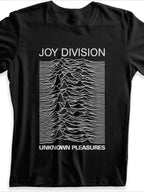 Minimalist Wave Graphic Cotton T-Shirt with Vintage Music-Inspired Streetwear Style