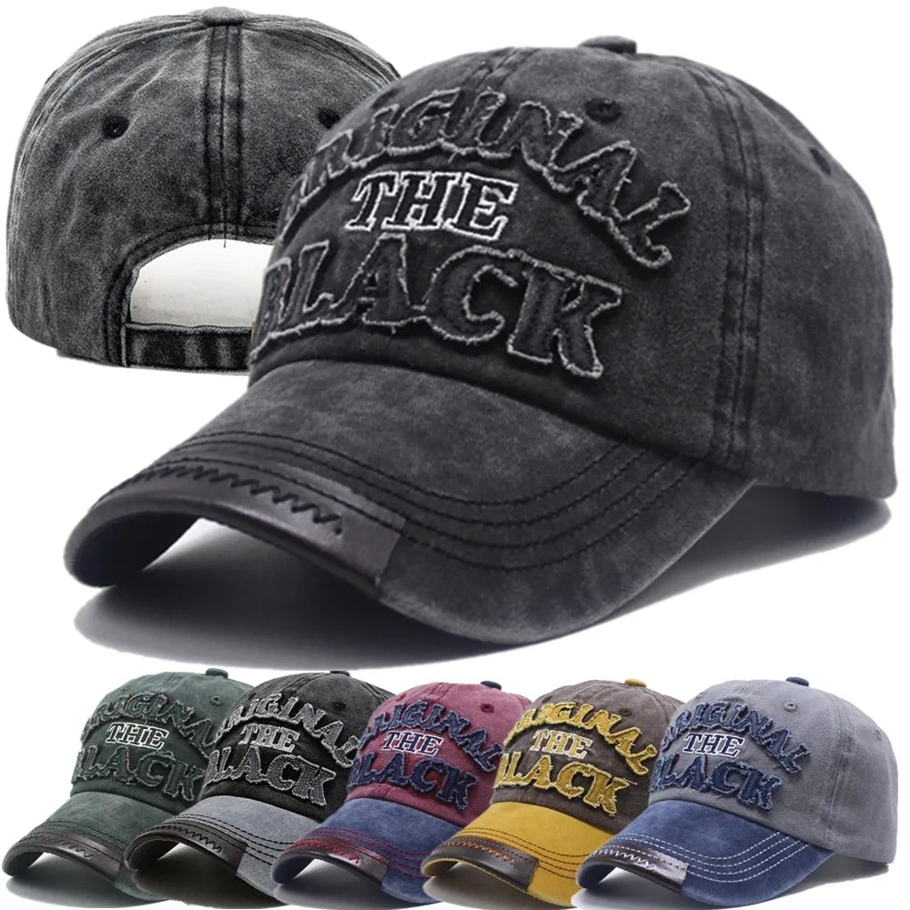 Unisex Vintage Washed Baseball Cap with Embroidered Detail for Everyday Casual Streetwear Style