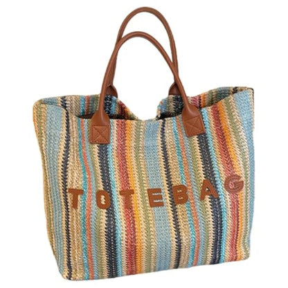 Oversized Waterproof Tote Bag with Animal Inspired Pattern Beach Carryall