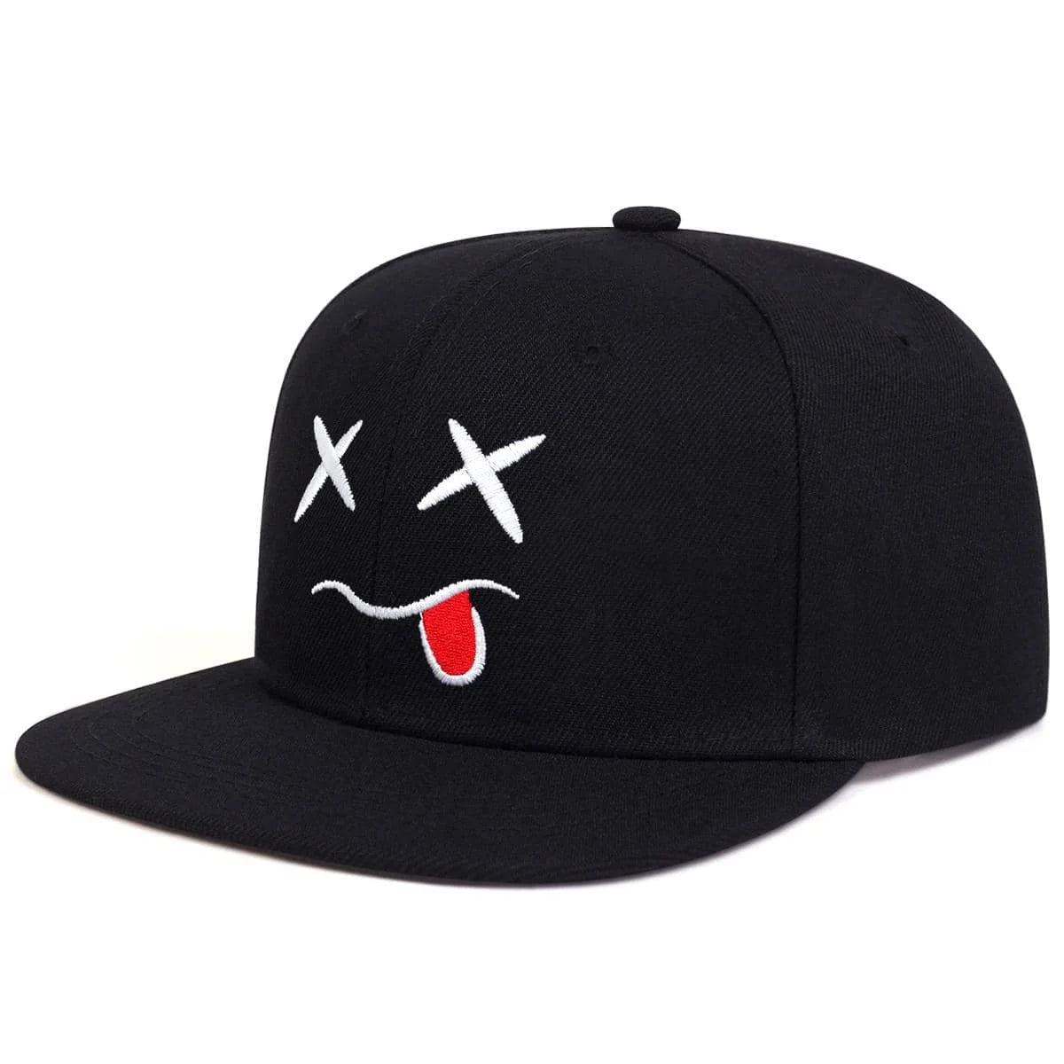 Graphic Embroidered Flat Brim Snapback Cap Adjustable Hip Hop Streetwear Fashion Hat