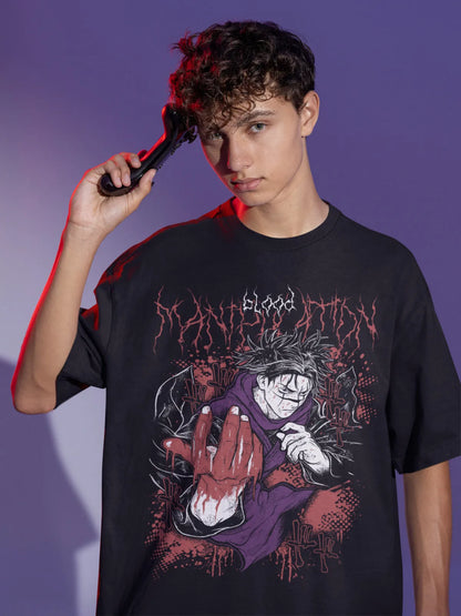 Dark Fantasy Anime Goth Streetwear Oversized Graphic Cotton T-Shirt