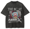 Retro Pirate Manga Oversized Vintage Washed Streetwear Graphic T-Shirt