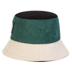 Embroidered Bucket Hat with Contrast Brim for Casual Outdoor Streetwear Everyday Fashion Style