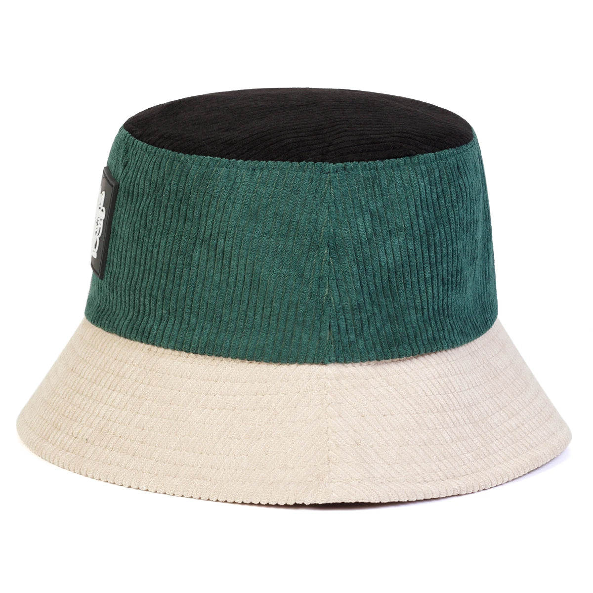 Embroidered Bucket Hat with Contrast Brim for Casual Outdoor Streetwear Everyday Fashion Style