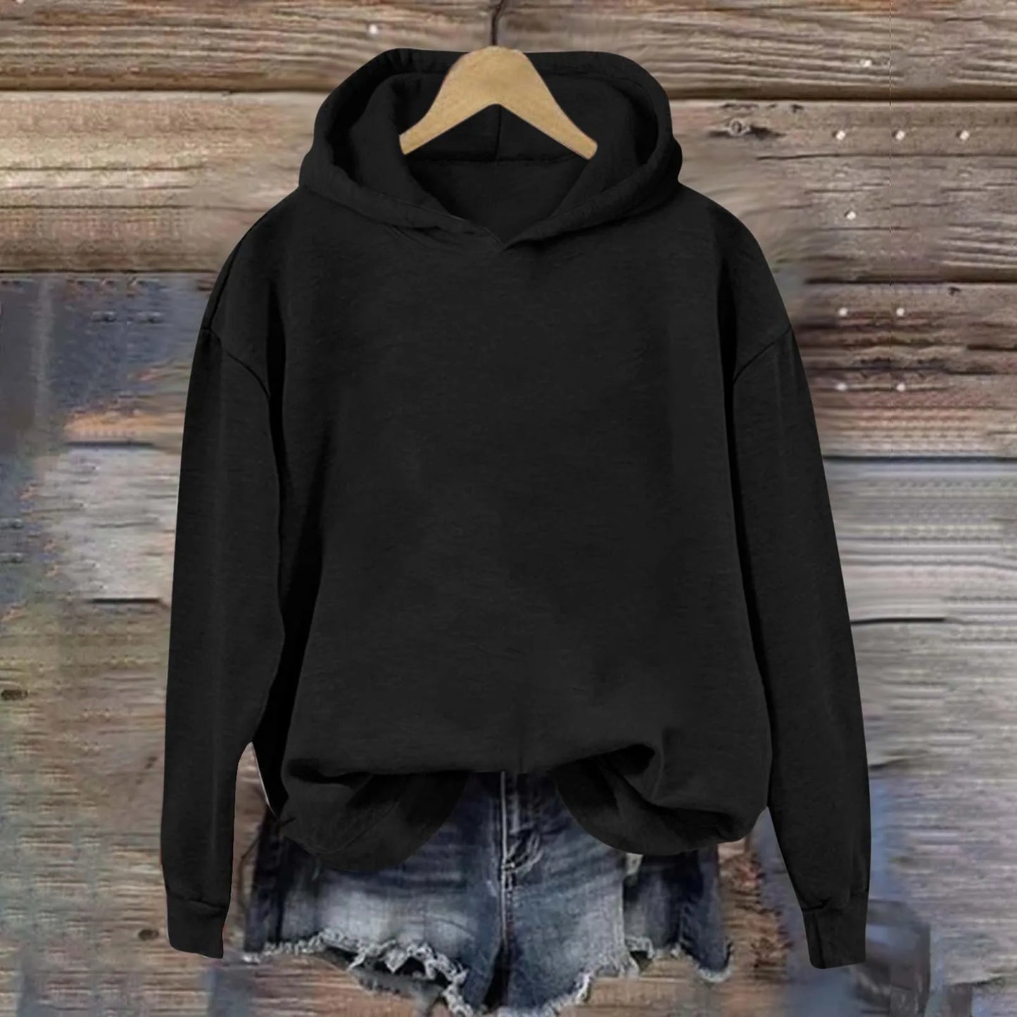 Oversized Minimalist Pullover Hoodie with Relaxed Fit for Everyday Casual Streetwear