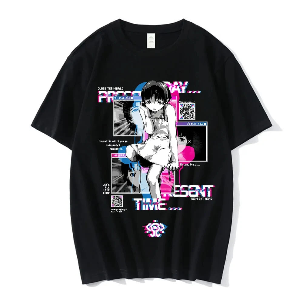 Cyber Anime Girl Oversized Alternative Streetwear Graphic Tee