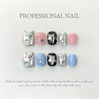 Celestial Gothic Press On Nails with Alternative Charm Inspired Artwork